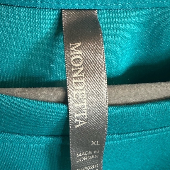 Mondetta teal green sweatshirts XL Scuba crewneck top - Picture 5 of 8